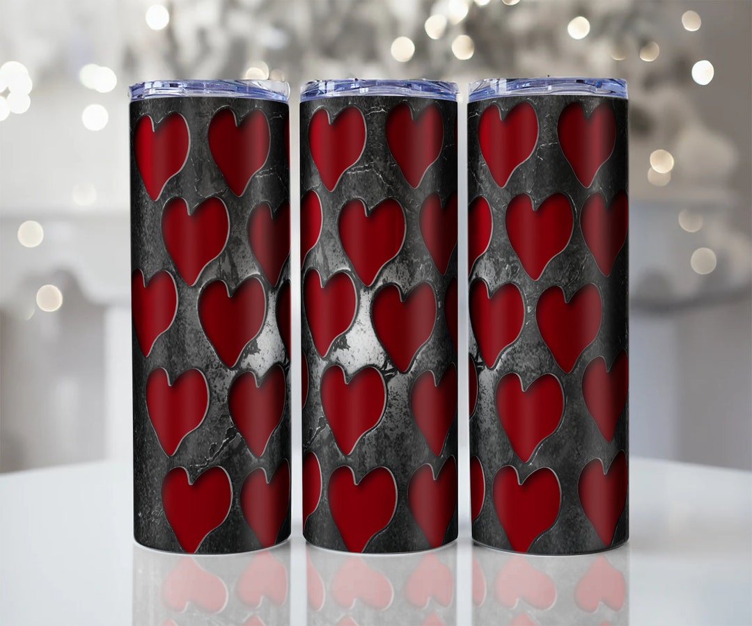 Seamless Pattern Love Heart Tumbler Wrap, 20oz Tumbler Wrap Love Png