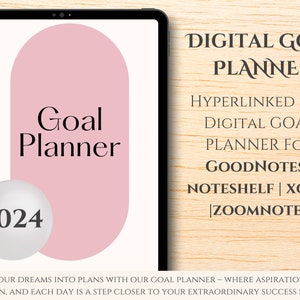 Digital Life Planner Goodnotes, Goal Planner, Vision Board, Digital  Stickers, Boho Undated iPad Planner, 2024 2025, Digital Journal Template 