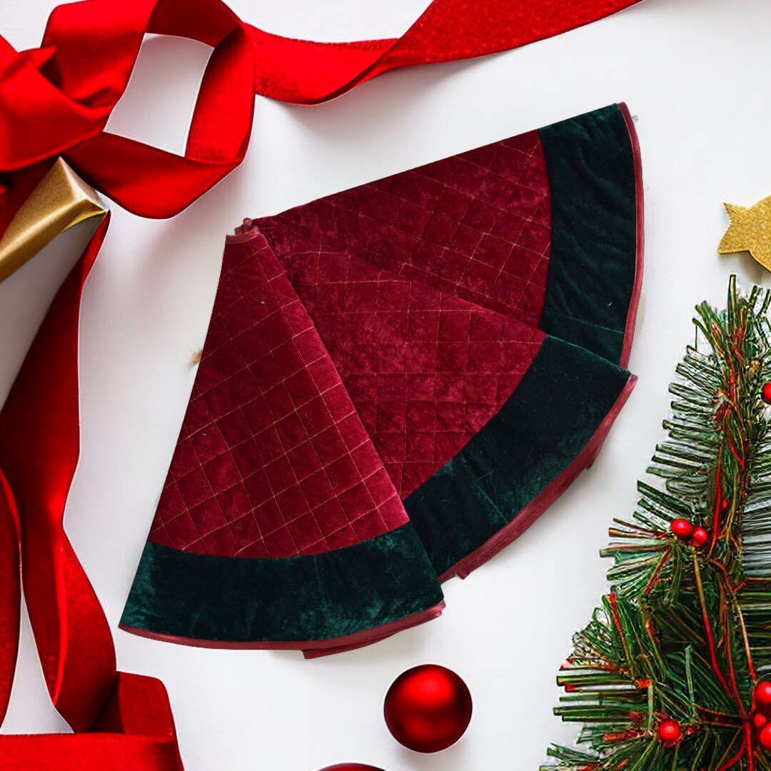 Vintage Christmas Tree Skirts Christmas Tree Decor Christmas Etsy