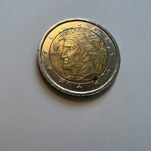 2 Euro Coin Italy 2022 Dante