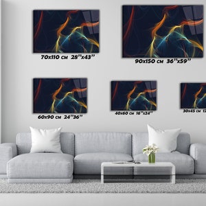 Tempered Glass Wall Art-Van Gogh Style Glass Art -Field of Wheat Tempered Large Glass Wall Art- Housewarming Gift- Ocean Wall Decor Glass image 6