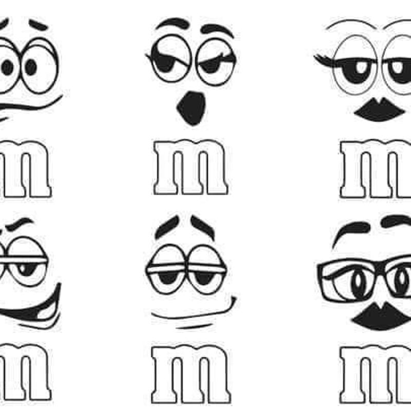 M&amp;m face svg - Etsy México