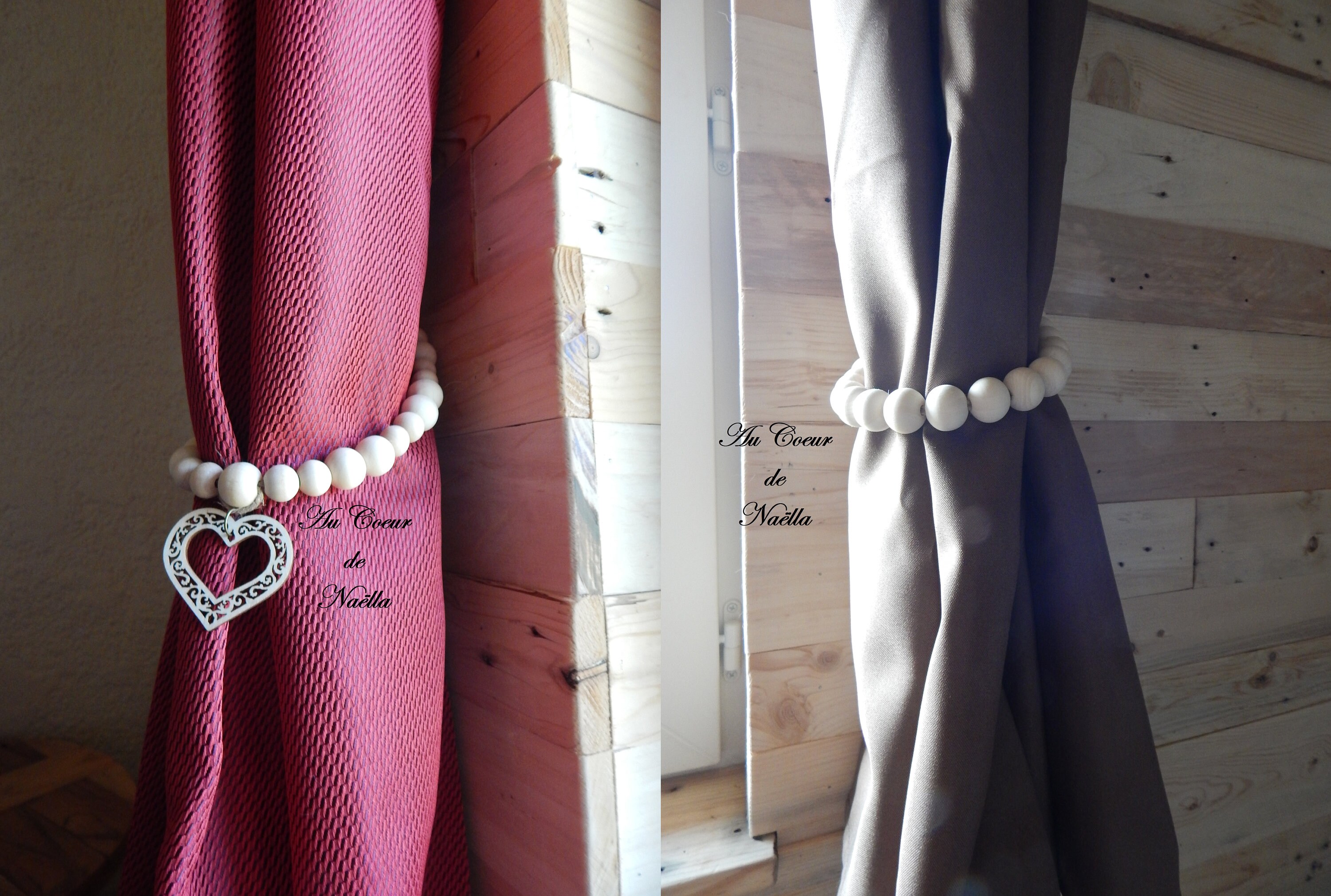 Rideau de porte en perles plastique - Arc-en-ciel translucide - Olivia