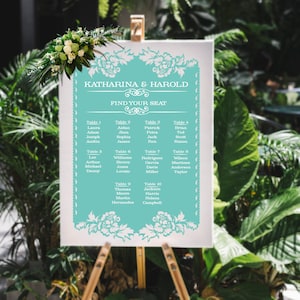 Wedding Seating Chart, Personalized  Printable Papel Picado Seating Chart, Custom Seating Plan, Table Plan, Mexican Table Cards