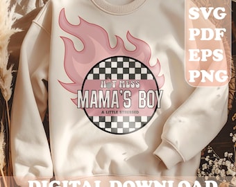 Hot Mess Mamas Boy Shirt Motiv: Trendy Sublimation (Digitaler Download)