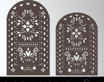 Plantilla de banner de Papel Picado: Fiesta Mexicana, Cinco de Mayo (SVG, PNG, PDF)
