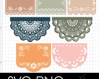 Papel Picado Banner Template SVG: Handmade Party Decor (Digital Download)