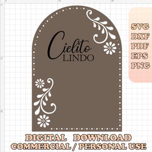 Cielito Lindo baby shower banner, Papel Picado Svg, doop boog Decor Svg, Mexicaanse bruiloft Svg, foto achtergrond, Svg Png INSTANT DOWNLOAD