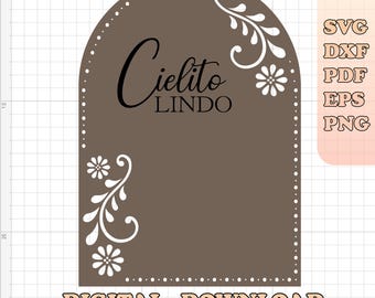 Cielito Lindo Papel Picado Banner: Decoración mexicana del baby shower (descarga digital SVG PNG)