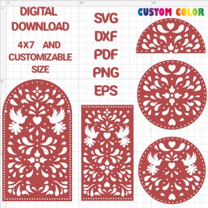 Supporto per arco messicano, set di decorazioni Papel Picado, decorazioni per arco per matrimonio messicano, baby shower Cielito Lindo, sfondo fotografico, download immediato