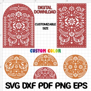Mexicaanse boog achtergrond decor, Papel Picado Svg bundelset, Cielito Lindo bruiloft of babyshower Svg, Fiesta Arch Banner png, INSTANT DOWNLOAD