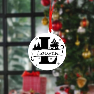 Christmas Split Monogram SVG: A-Z Letters, Cricut & Silhouette (Instant Download)