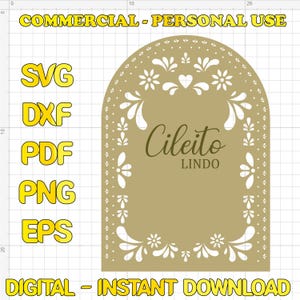 Cielito Lindo Baby Shower Banner, Papel Picado Arc Decor SVG, Mexicaanse Fiesta Baby Decor, Digitale Cricut / Garland Sign, INSTANT DOWNLOAD
