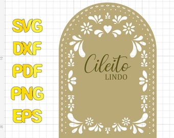 Banner de Baby Shower de Papel Picado: Decoración de Fiesta Mexicana (SVG, PNG, PDF Descarga digital)