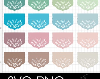 Ausdruckbares mexikanisches Papel Picado: Fiesta Party Dekor (SVG, PNG, PDF)