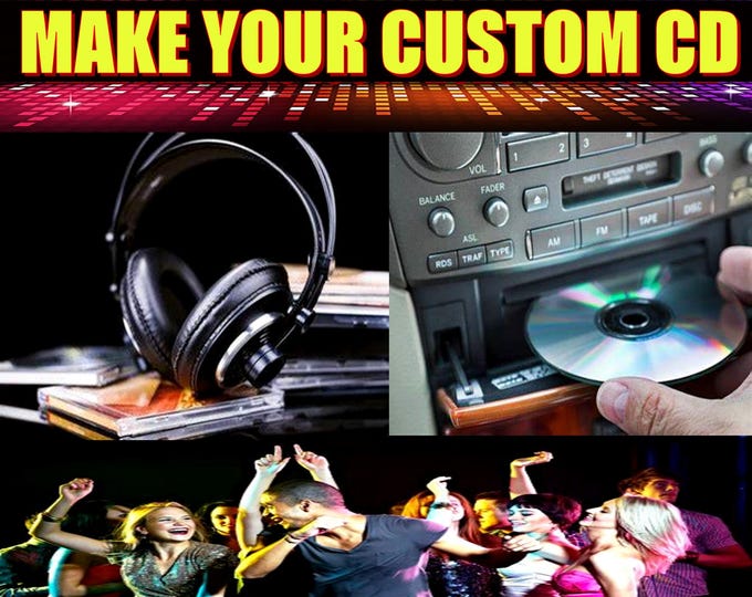 Make Your Own Custom CDs, Mix CD, custom mixtape cd, cd mixtape. Personalized cd Spotify Playlist, Apple music or YouTube Playlist