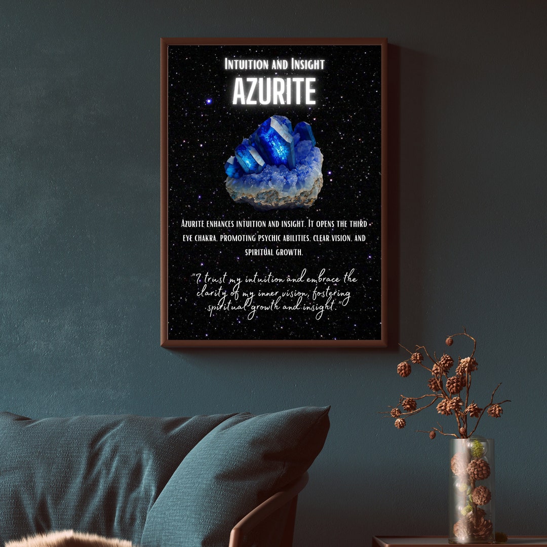 Buy Crystal Meaning Wall Art Poster, Custom Poster Home Decor, Choose Out of 190 Different Gem