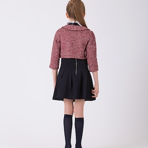 Girl's Pleated Knitted High Waist Stylish Short Skirt image 5