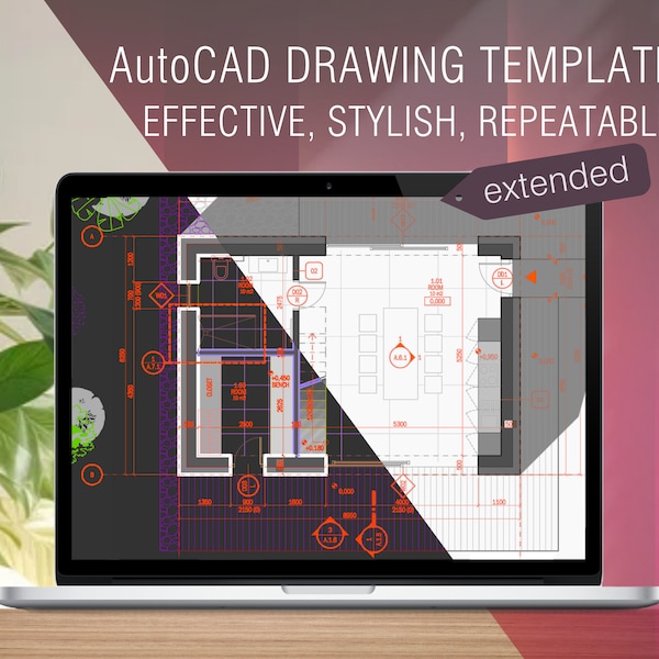 AutoCAD template package / EXTENDED + GIFT  • Professional AutoCAD drawing template crafted by an architect• AutoCAD blocks• Sample drawings