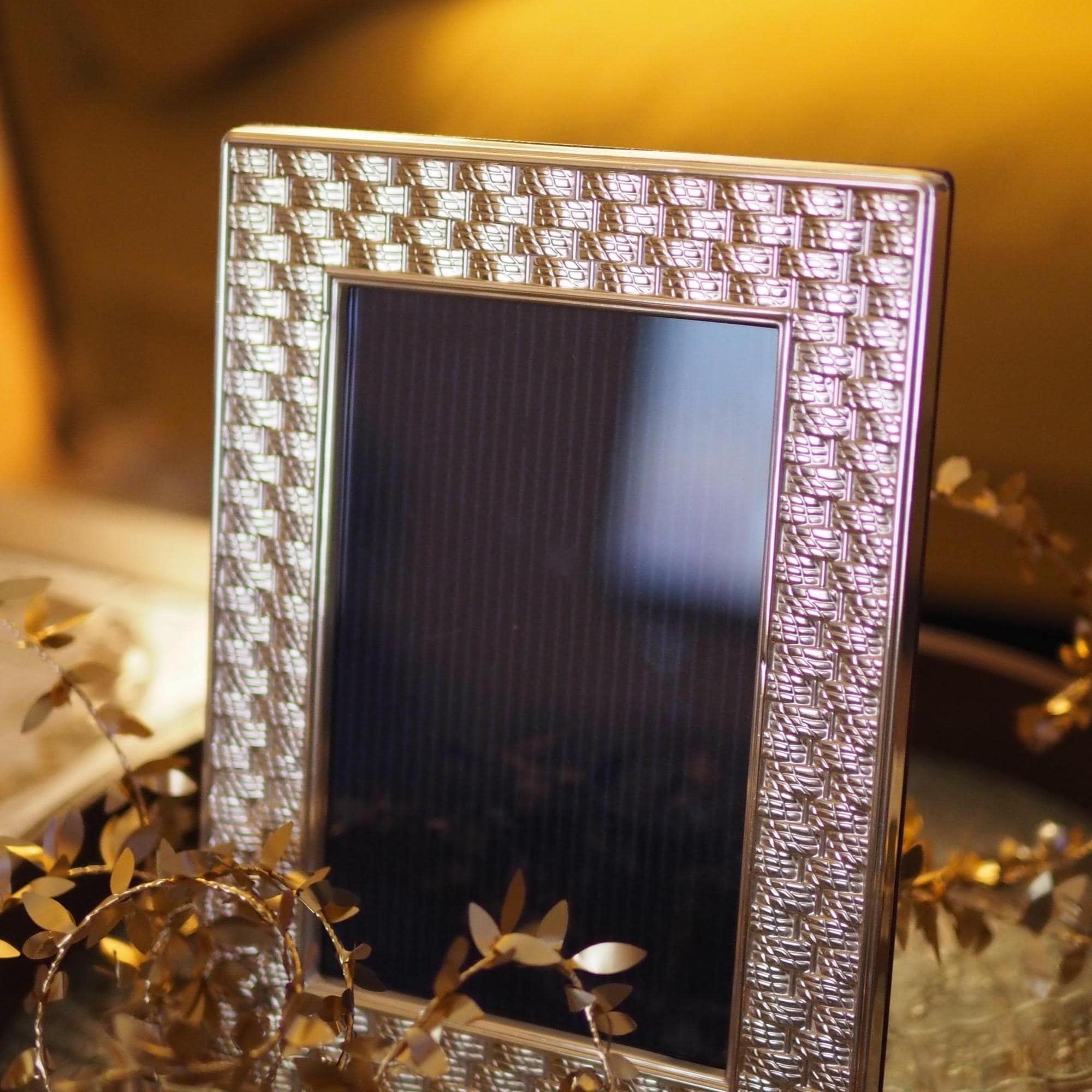 Christofle Sterling Silver 'plain Weave Pattern' Portrait 6
