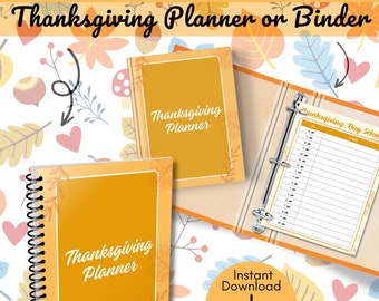 Thanksgiving Planner, Printable Planner, Thanksgiving Printable Planner, Holiday Planner, Holiday Printable Planner, Thanksgiving, Calendar