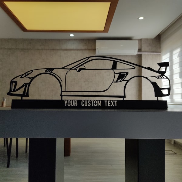 Custom Metal Tabletop Decor Car Silhouette, Metal Car Wall Art, Car Guy Gift, Car Accesories, Car Gift For Him