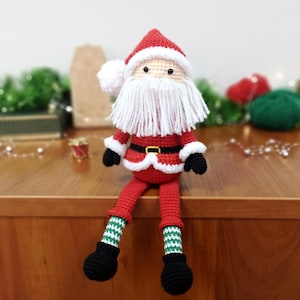 Stuffed Santa doll Santa Claus doll Christmas mantel decor Christmas gifts for kids