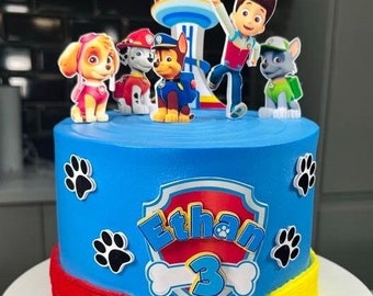 Paw patrol inspired cake topper