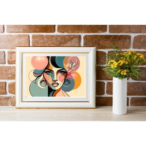 Abstract Minimalist Line Art Girl Print - Wall Art Home Decor ...