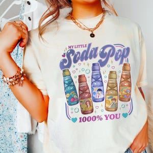 My Little Soda Pop PNG, Cute Anime Soda Bottle Clipart, Pastel Aesthetic Sublimation Design for T-Shirts & Crafts, Digital Download