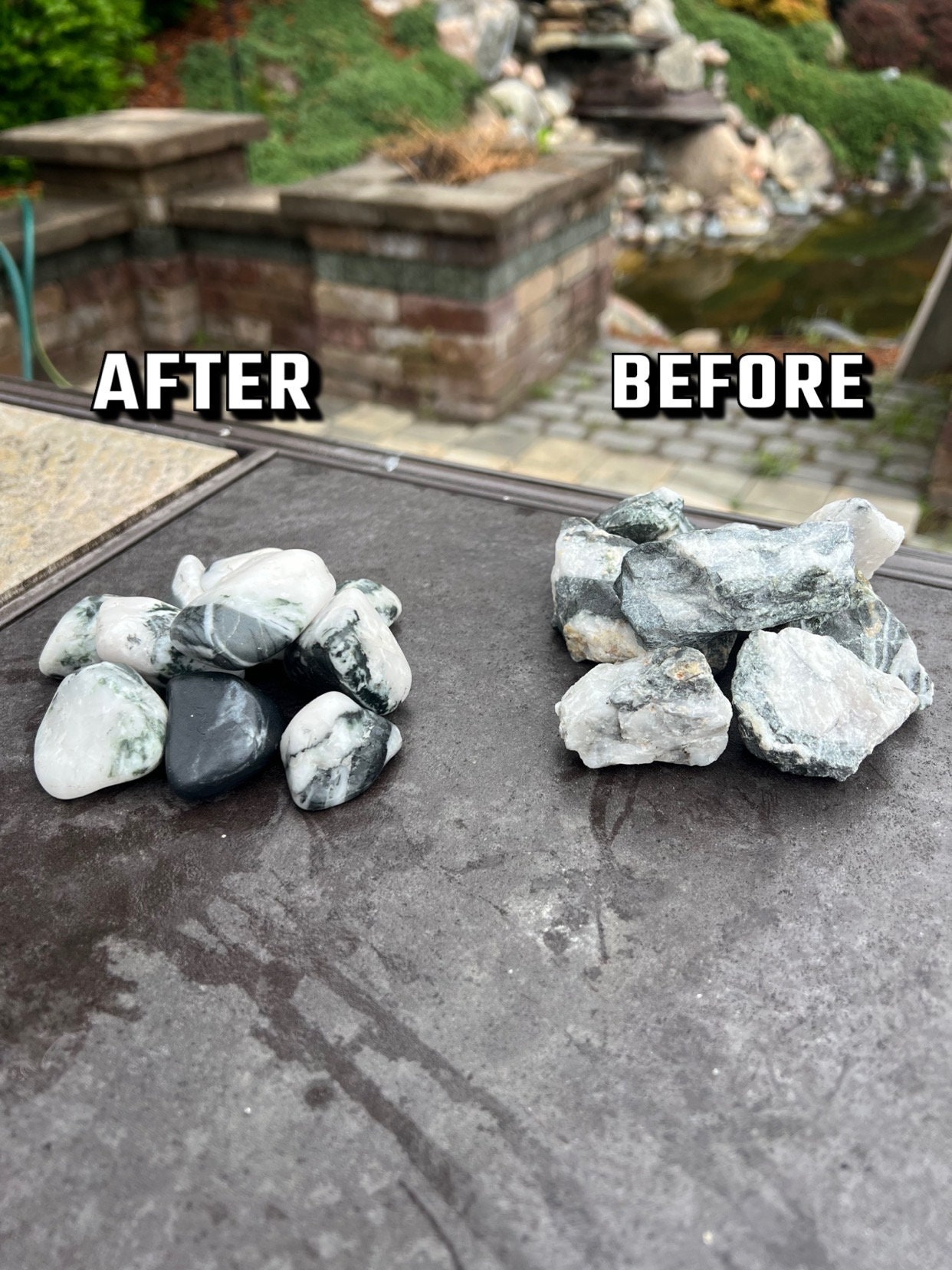 Rare Slate Quartz Tumbling Stones, Used For Aquariums, Terrariums and planter pots.