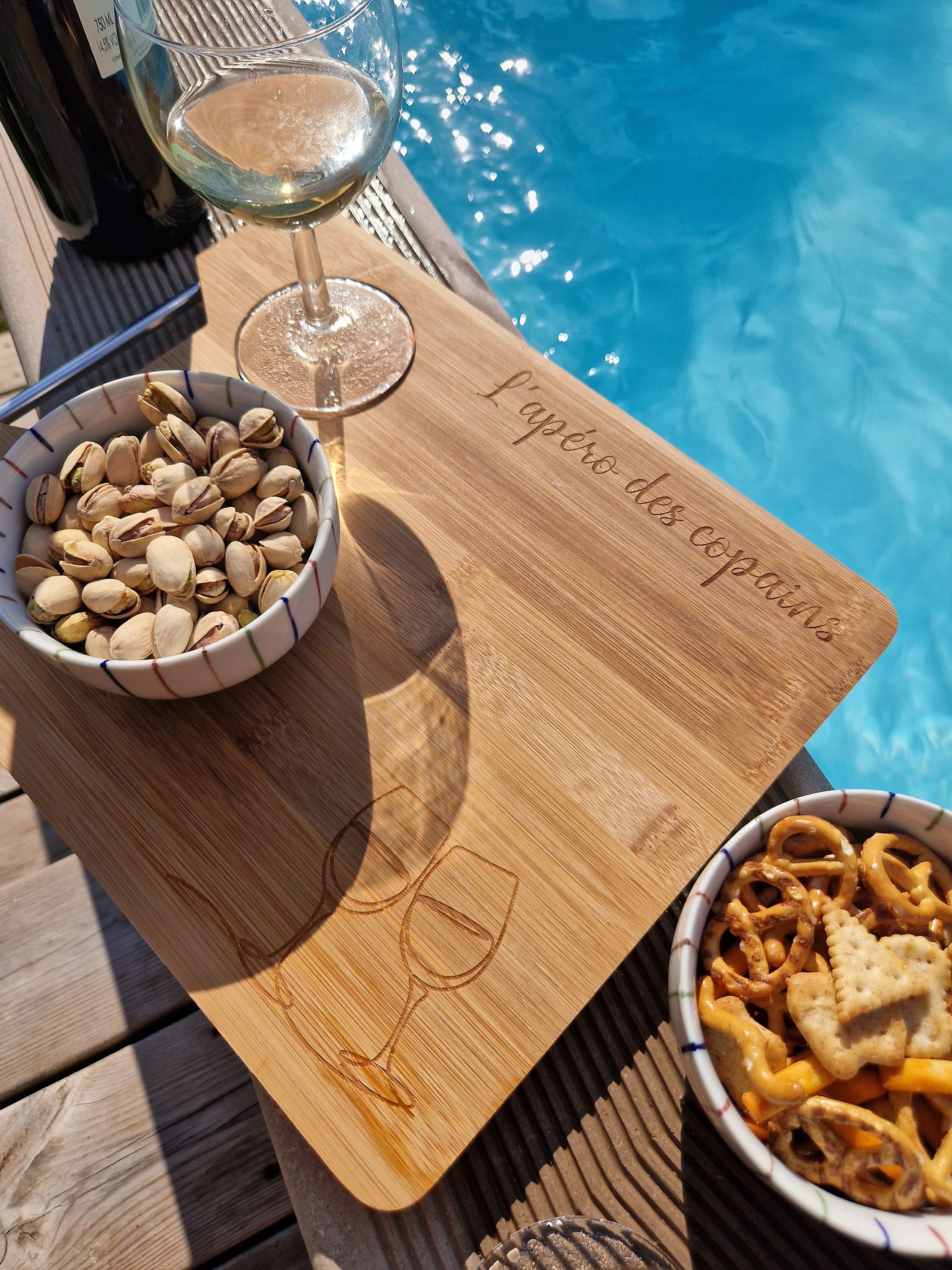 Planche à Découper Bambou Gravée "Une Giulia Aussi Géniale" - 30x20x1cm, Cadeau Femme Cuisine