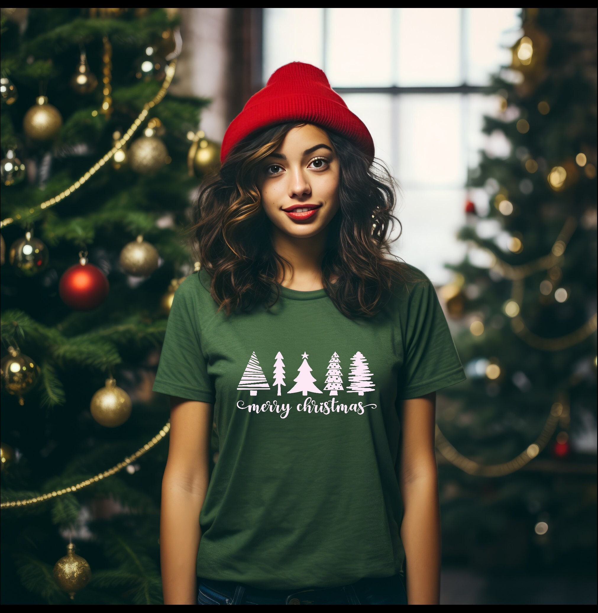 Christmas tree t shirt top