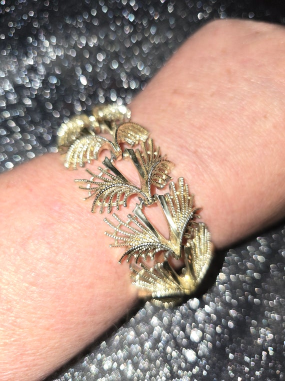 Vintage Coro MCM wide cuff bracelet from the 1960s