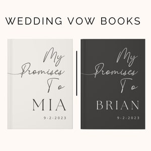 Vow Book, Vow Books Set Of 2, Wedding Vow Books, Vow Books His and Hers, Custom Vow Books, Black And White Vow Books, Vow Books Hard Cover