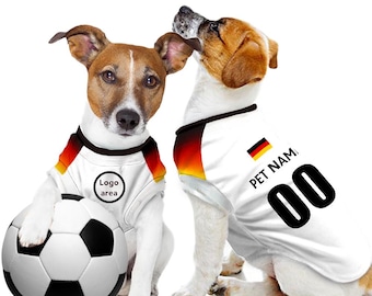Deutschland Fußball Personalisiertes Haustier Tank Top mit originalem FC Logo (Hunde Fußballkostüm und Katzen Fußballkostüm Geschenk)