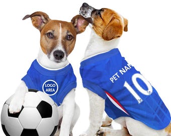 Chelsea FC Personalised Pet Tank Top 26/27 with original FC logo (Dog Football Costume and Cat Football Costume Gift)