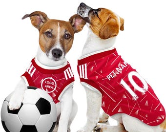 Liverpool FC - New Kit Personalised Pet Tank Top 26/27 with original FC logo (Dog Football Costume and Cat Football Costume Gift)