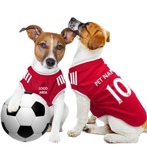 Liverpool FC - Camiseta personalizada para mascota (nueva equipación 25/26) con el logo original del FC (disfraz de fútbol para perro y gato, regalo)