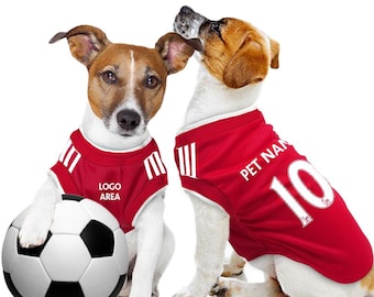Liverpool FC - New Kit Personalised Pet Tank Top 25/26 with original FC logo (Dog Football Costume and Cat Football Costume Gift)