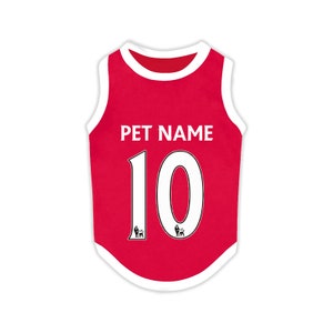 Liverpool FC Inspired Personalised Pet Tank Top 23/24 with original FC logo Dog Football Costume and Cat Football Costume Gift image 2