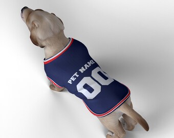 New England Patriots Personalised Pet Tank Top FC 25/26 With