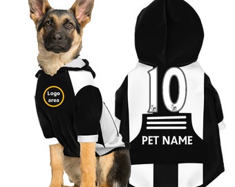 Newcastle United FC Personalised Pet Hoodie FC 23/24 with original FC logo (Dog Football Costume and Cat Football Costume Gift)