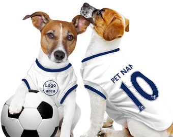 Tottenham Hotspur FC Personalised Pet Tank Top 23/24 with original FC logo (Dog Football Costume and Cat Football Costume Gift)