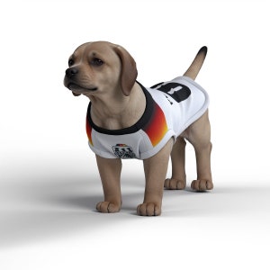 Germany Football Euro 2024 Personalised Pet Tank Top with original FC logo Dog Football Costume and Cat Football Costume Gift image 4