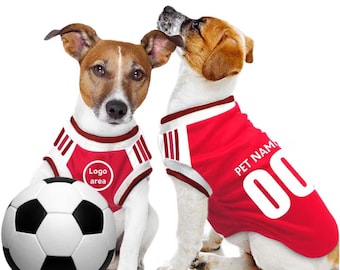 Arsenal New Kits Personalised Pet Tank Top FC 26/27 with original FC logo (Dog Football Costume and Cat Football Costume Gift)