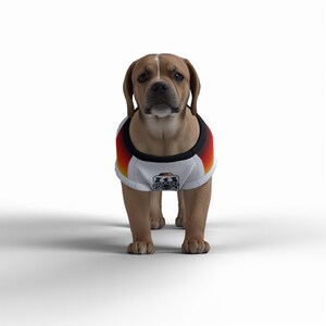 Germany Football Euro 2024 Personalised Pet Tank Top with original FC logo Dog Football Costume and Cat Football Costume Gift image 2