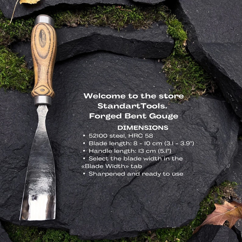 Bent Gouge. Spoon Carving Tools. Rounded Chisel. Bent Etsy