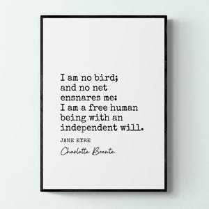 Charlotte Bronte Typewriter Zitat Druck, Jane Eyre Druck, Buchzitat Poster, Buchliebhaber Geschenk | Druckbare digitale Datei
