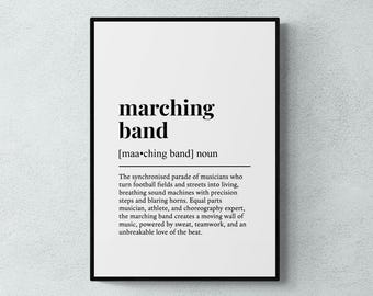 Blaskapelle Definition Druck, lustige Musik Wandkunst, Parade Geschenk | Druckbare digitale Datei